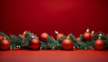 ai gegenereerd Kerstmis ornament gloeiend in levendig kleuren, verhelderend de winter nacht gegenereerd door ai foto