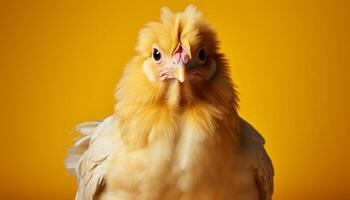 ai gegenereerd schattig knaagdier zittend Aan hout, op zoek Bij camera in studio gegenereerd door ai foto