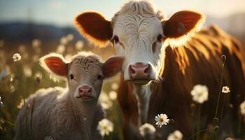 ai gegenereerd een schattig haan in een kip hok, omringd door natuur gegenereerd door ai foto