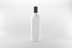 3D-gerenderde flessen mockup-sjabloon foto