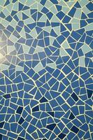 een blauw mozaïek- tegel patroon foto