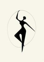 ai gegenereerd persoon sport danser schoonheid geschiktheid icoon illustratie symbool kunst logo silhouet Dames foto