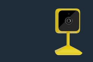 geel modern web camera. 3d renderen foto