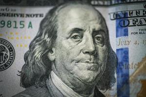 benjamin franklin op Amerikaanse dollar - usd foto