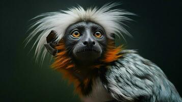 ai gegenereerd tamarin natura dier behang achtergrond foto