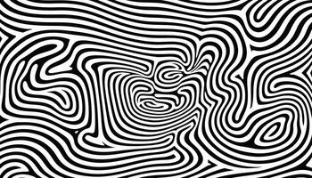 ai gegenereerd generatief ai, surrealistische zwart en wit achtergrond, abstract optisch illusie, trippy psychedelisch wijnoogst midden eeuw modern meetkundig patroon foto