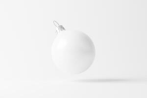 Kerstmis bal wit blanco matte 3d renderen mockup foto