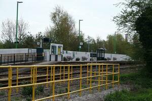 lokaal trein station Bij stewardby dorp van bedford stad van Engeland, april 22e, 2023 foto