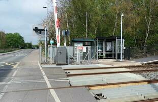 lokaal trein station Bij stewardby dorp van bedford stad van Engeland, april 22e, 2023 foto