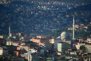 arial visie van Istanbul woon- gebouwen foto