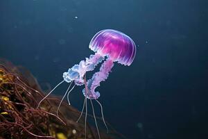 ai gegenereerd waterverf baby leeuw. foto