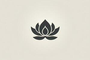 ai gegenereerd vrouw natuur symbool sjabloon yoga abstract bloem fabriek logo icoon bloemen ontwerp spa zen foto