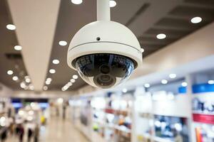 ai gegenereerd winkel Vermelding video uitrusting veiligheid privacy bewaker interieur systeem toezicht foto