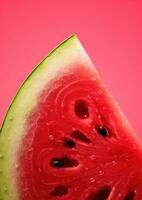 ai gegenereerd groen eetpatroon sappig achtergrond gezond meloen fruit voedsel toetje watermeloen besnoeiing zomer rijp foto