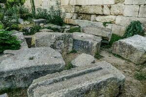 de ruïnes van de oude stad van Athene foto