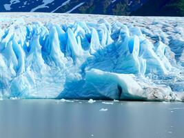 plank ijs van een smelten gletsjer ai generatief foto