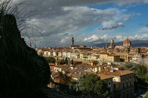 foto met de panorama van de middeleeuws stad van Florence in de regio van Toscane, Italië