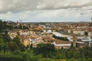 foto met de panorama van de middeleeuws stad van Florence in de regio van Toscane, Italië