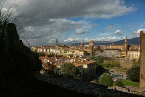 foto met de panorama van de middeleeuws stad van Florence in de regio van Toscane, Italië