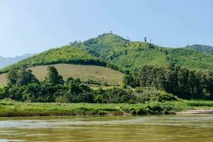 de Mekong rivier- in Laos foto