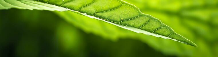 ai gegenereerd groen blad natuur achtergrond. ai gegenereerd foto