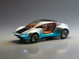 ai gegenereerd futuristische miniatuur auto model- ontwerp foto