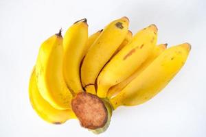 close-up foto van verse banaan geïsoleerd op een witte achtergrond