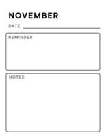 minimalistisch maandelijks ontwerper bladzijde. notitieboekje Pagina's voor aantekeningen en doelen. ontwerper bladzijde sjabloon. modern bedrijf organisator foto