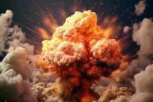 ai gegenereerd abstract explosie in de lucht foto