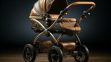 ai gegenereerd 3d realistisch baby wandelwagen foto