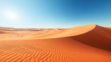 ai gegenereerd toneel- woestijn landschap in Egypte Sahara woestijn, met golvend zand duinen dat creëren een betoverend zicht. generatief ai foto