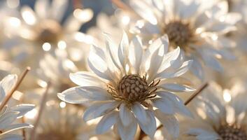 ai gegenereerd buitenshuis bloem achtergrond foto