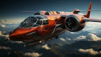 ai gegenereerd 3d realistisch vervoer vliegtuig foto