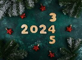 nieuw jaar samenstelling met 2024 aantal foto