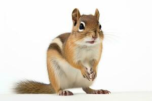 ai gegenereerd schattig chipmunk clip art foto