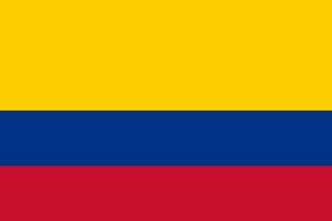 de officieel stroom vlag van republiek van Colombia. staat vlag van Colombia. illustratie. foto