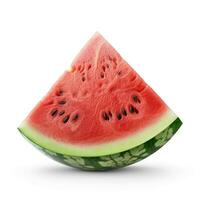 ai gegenereerd watermeloen Aan wit achtergrond. vers vruchten. gezond voedsel concept foto