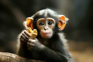 ai gegenereerd schattig weinig baby geit in de veld- ai gegenereerd foto