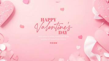ai gegenereerd gelukkig Valentijnsdag dag speciaal veelbelovend liefde viering achtergrond, behang, foto