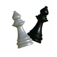 wit en zwart bisschop schaak stuk foto