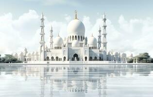ai gegenereerd Arabisch moskee van Ramadan foto