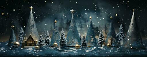 ai gegenereerd Kerstmis boom decoraties met lucht foto