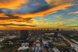 bangkok, thailand luchtfoto met skyline foto