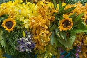 dichtbij omhoog van bruiloft boeket bloem. foto