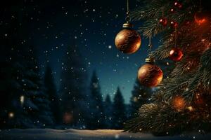 ai gegenereerd feestelijk nieuw jaar en Kerstmis behang mengen feestelijk elementen voor blij sfeer ai gegenereerd foto