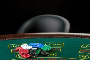 poker Speel. chips foto