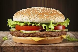 ai gegenereerd het beste Hamburger ooit. ai gegenereerd foto