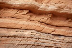 ai gegenereerd robuust woestijn zandsteen structuur met robuust groeven. textuur, achtergrond, patroon foto
