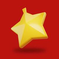 Kerstmis ster icoon 3d geven illustratie foto