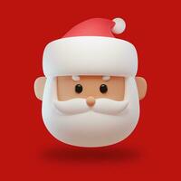 de kerstman claus icoon 3d geven illustratie foto